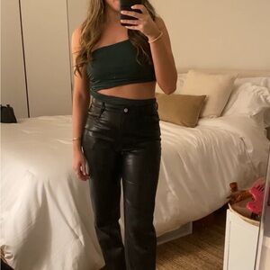 Superdown Green Stretchy One Shoulder bodysuit